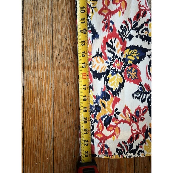 Jessica London Pants Women's 12W PLUS Capri High Rise Front Floral Print - Picture 5 of 8